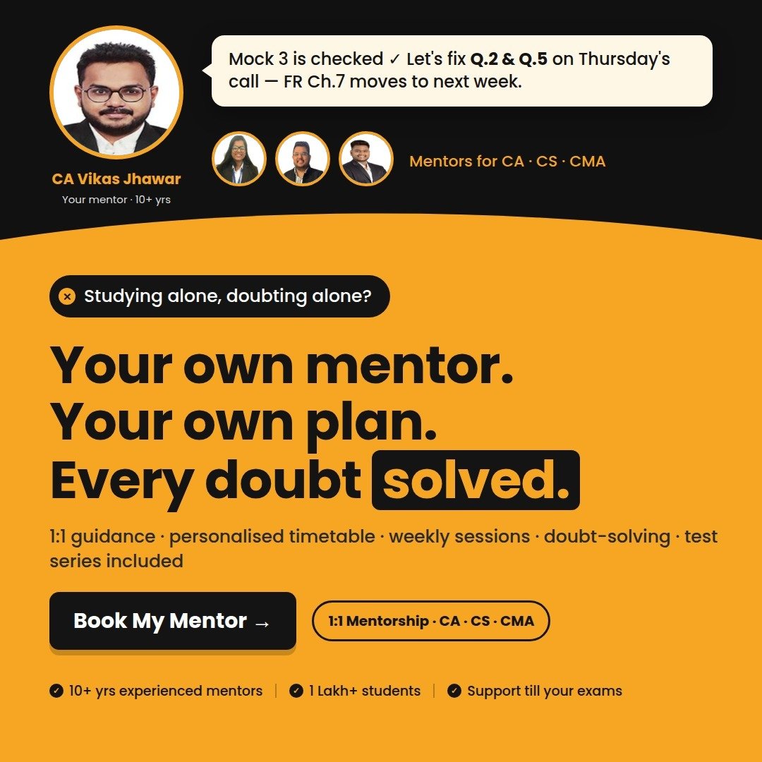 1:1 Mentorship Program (CA, CS, CMA) – mobile banner
