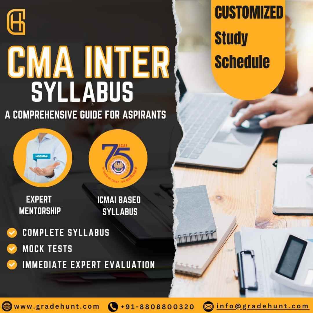 CMA Inter Syllabus: Subject wise important list of topics