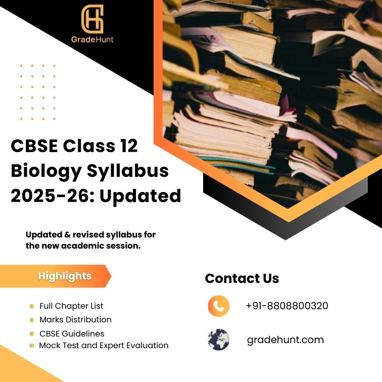 Class 12 Biology CBSE Syllabus 2025–26: Updated