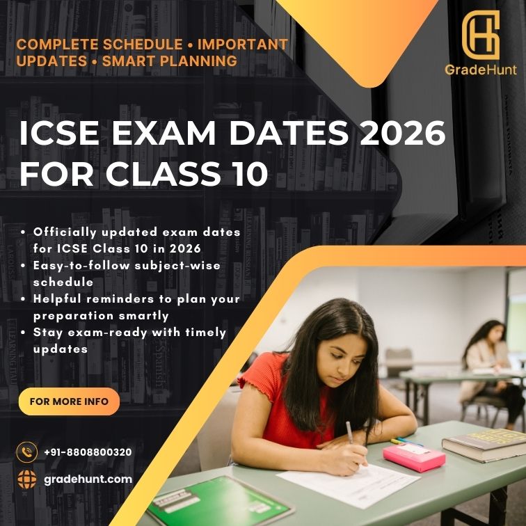 ICSE Exam Dates 2026 for Class 10