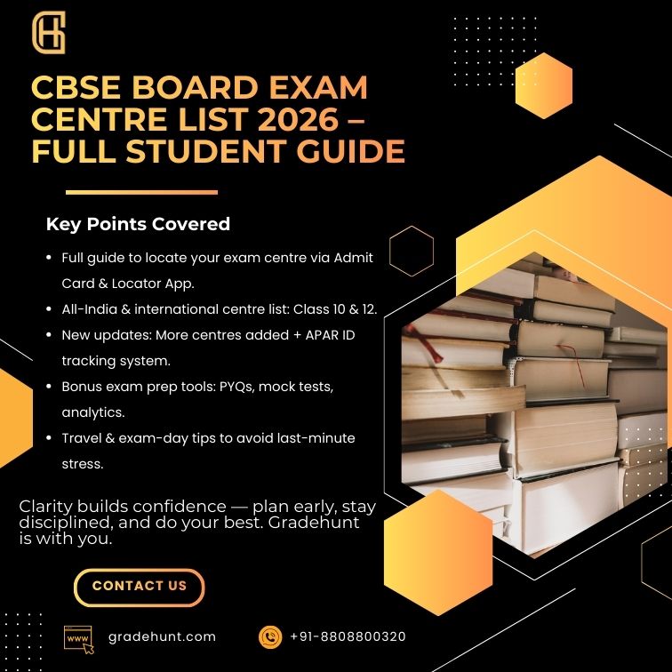 CBSE Board Exam Centre List 2026 – Full Student Guide