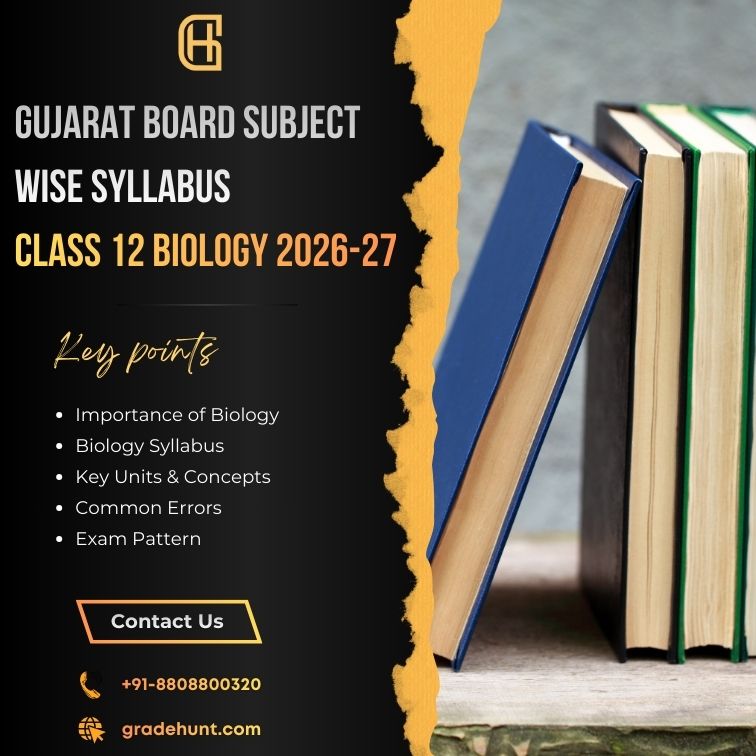 Gujarat Board Subject Wise Syllabus Class 12 Biology 2026-27