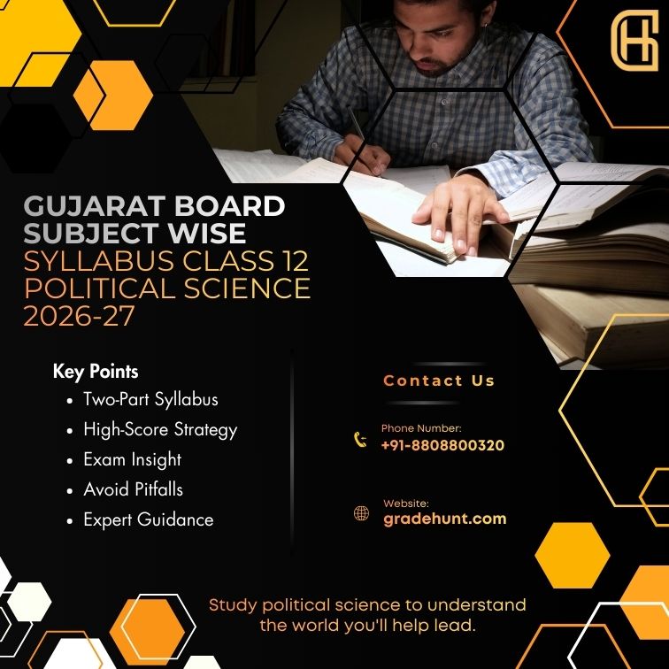 Gujarat Board Subject Wise Syllabus Class 12 Political Science 2026-27