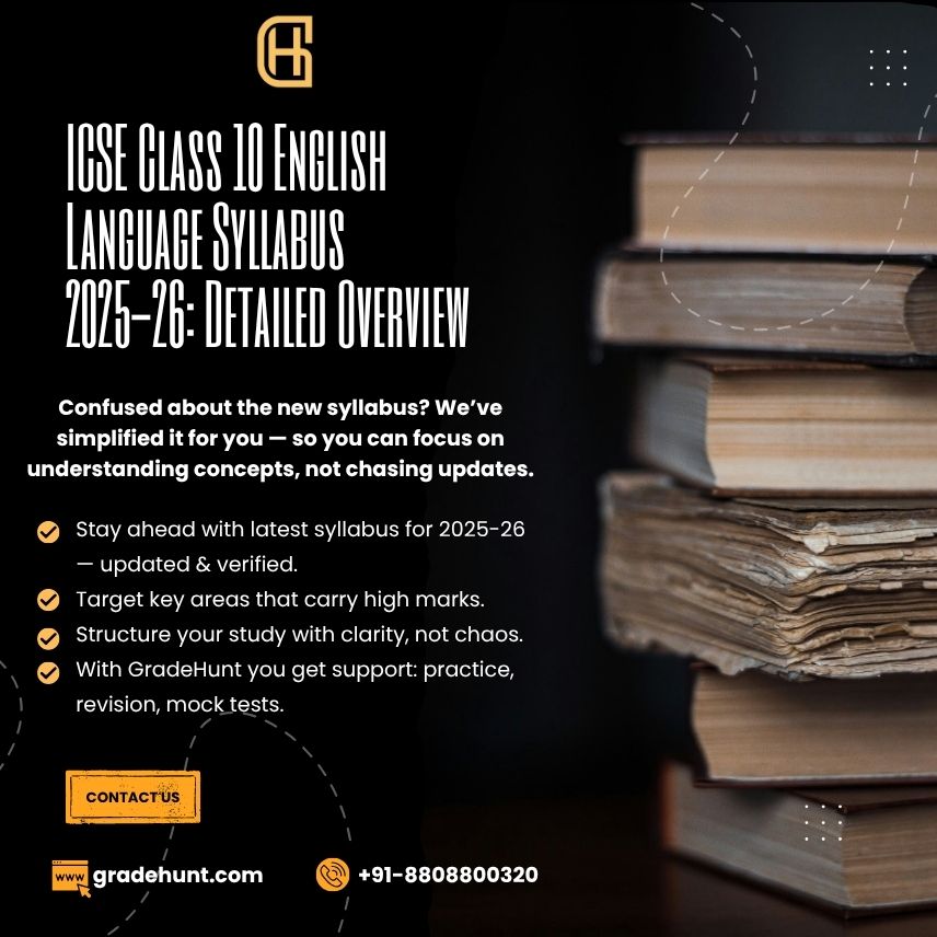ICSE Class 10 English Language Syllabus 2025-26: Detailed Overview