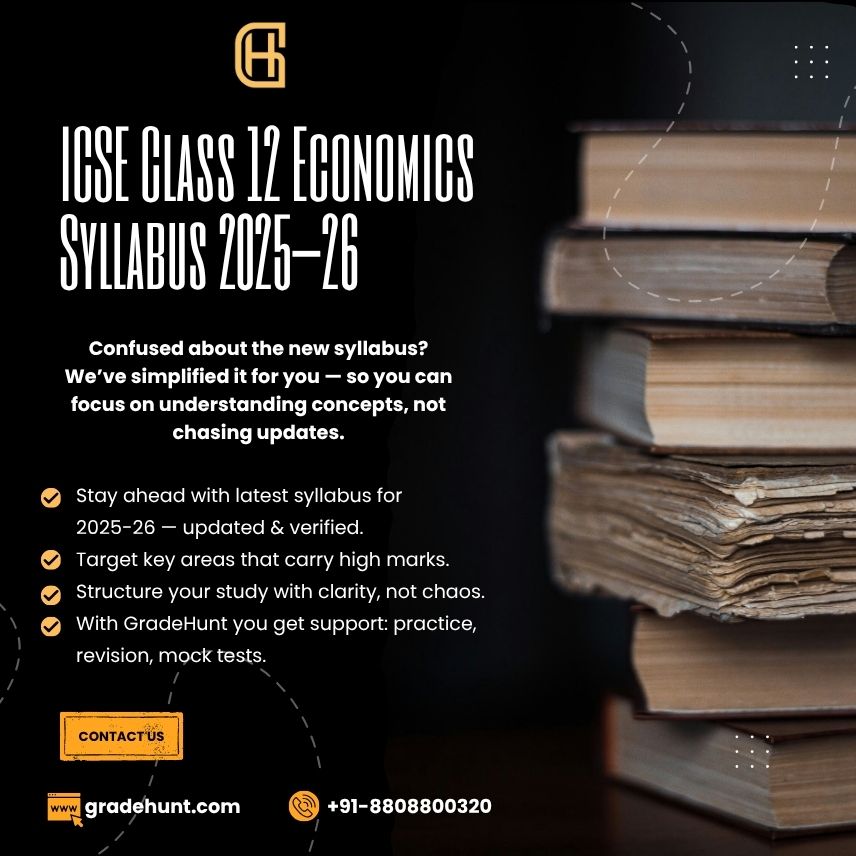 ISC Class 12 Economics Syllabus 2025–26
