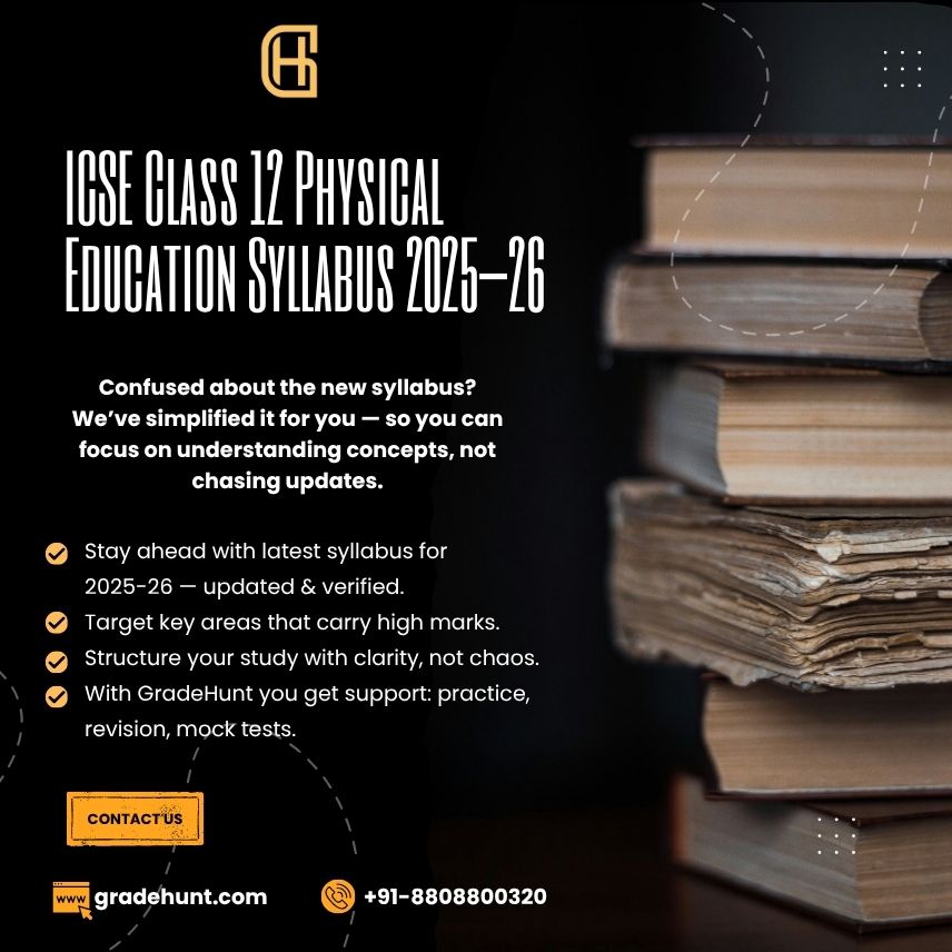 ISC Class 12 Physical Education Syllabus 2025–26