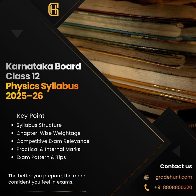 Karnataka Board Class 12 Physics Syllabus 2025–26: Complete Guide for II PUC Students
