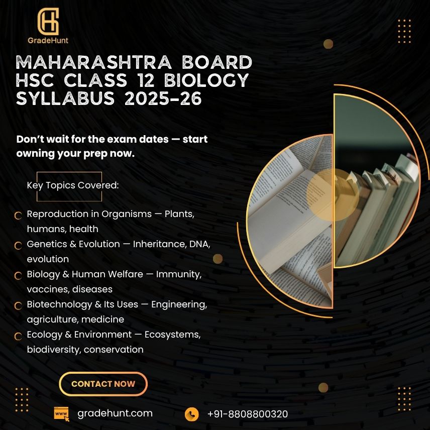 Maharashtra Board HSC Class 12 Biology Syllabus 2025–26