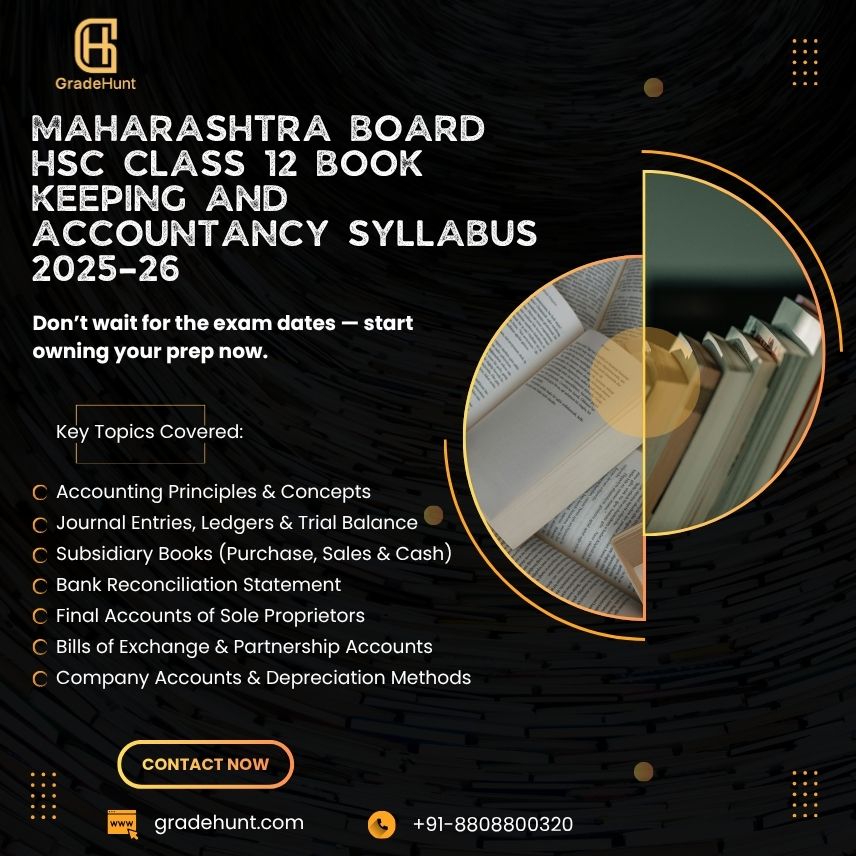 Maharashtra Board HSC Class 12 Book Keeping and Accountancy Syllabus 2025–26