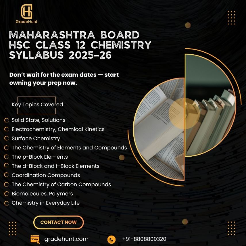 Maharashtra Board HSC Class 12 Chemistry Syllabus 2025–26
