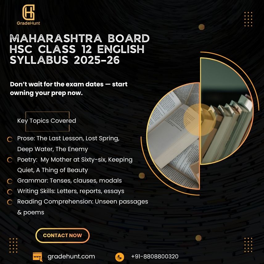 Maharashtra Board HSC Class 12 English Syllabus 2025–26