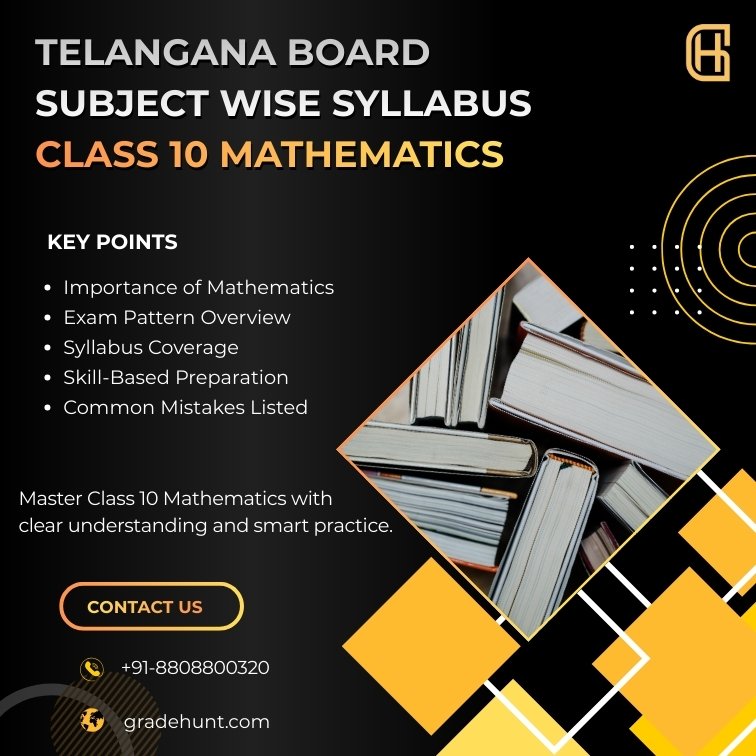 Telangana Board Subject-wise Syllabus - Class 10 Mathematics