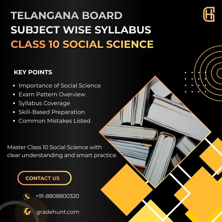 Telangana Board Subject wise syllabus - Class 10 Social science